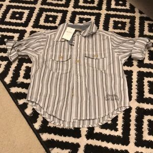 Baby Gap gray striped shirt 12-18 months